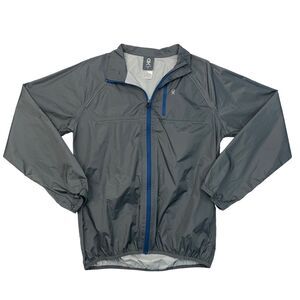 Little Donkey Andy Jacket Mens S Small Gray Windbreaker Vented Full Zip Outdoors